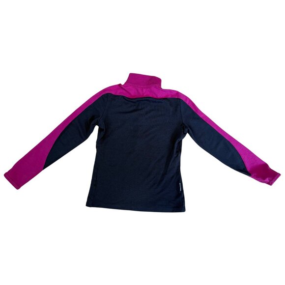 764. ICEBREAKER Merino Wool Sport 320 Quarter Zip Purple Pullover Top EUC XS - Picture 4 of 5